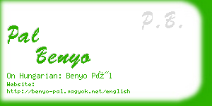 pal benyo business card